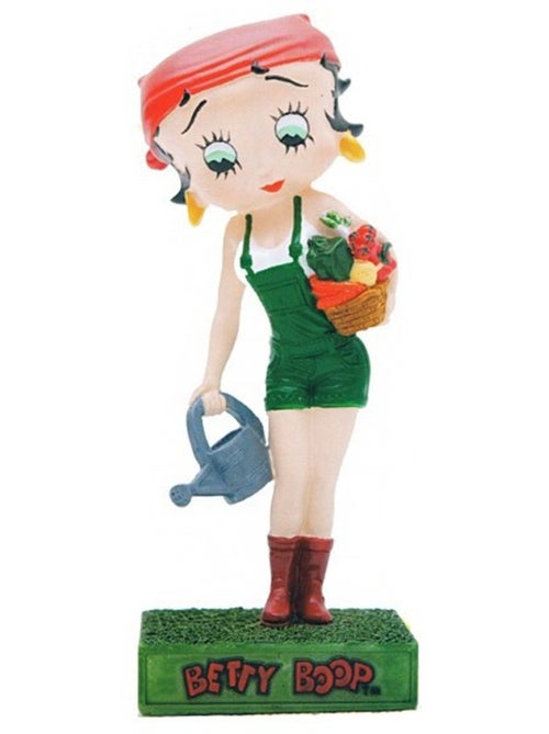 Figura betty boop jardinera de resina pintada a mano - 15 cm - Kiabi