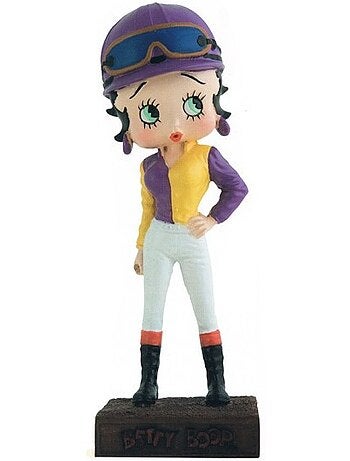 Figura betty boop jockey de resina – colección n.º 39