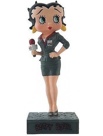 Figura betty boop periodista – colección n.º 40 – resina 15 cm