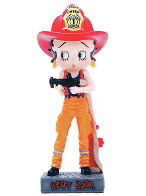 Figura de resina betty boop bombera colección n.º 18 pintada, aprox. 15 cm - Kiabi