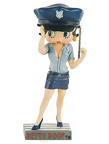 Figura de resina betty boop colección n.º 3 agente de policía