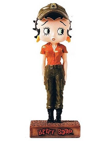 Figura de resina betty boop militar colección n.º 15 – pintada