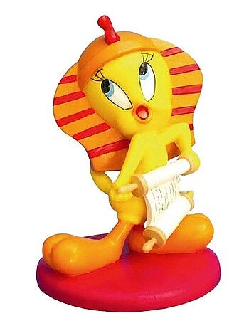 Figura piolín y silvestre – colección egipcia – looney tunes