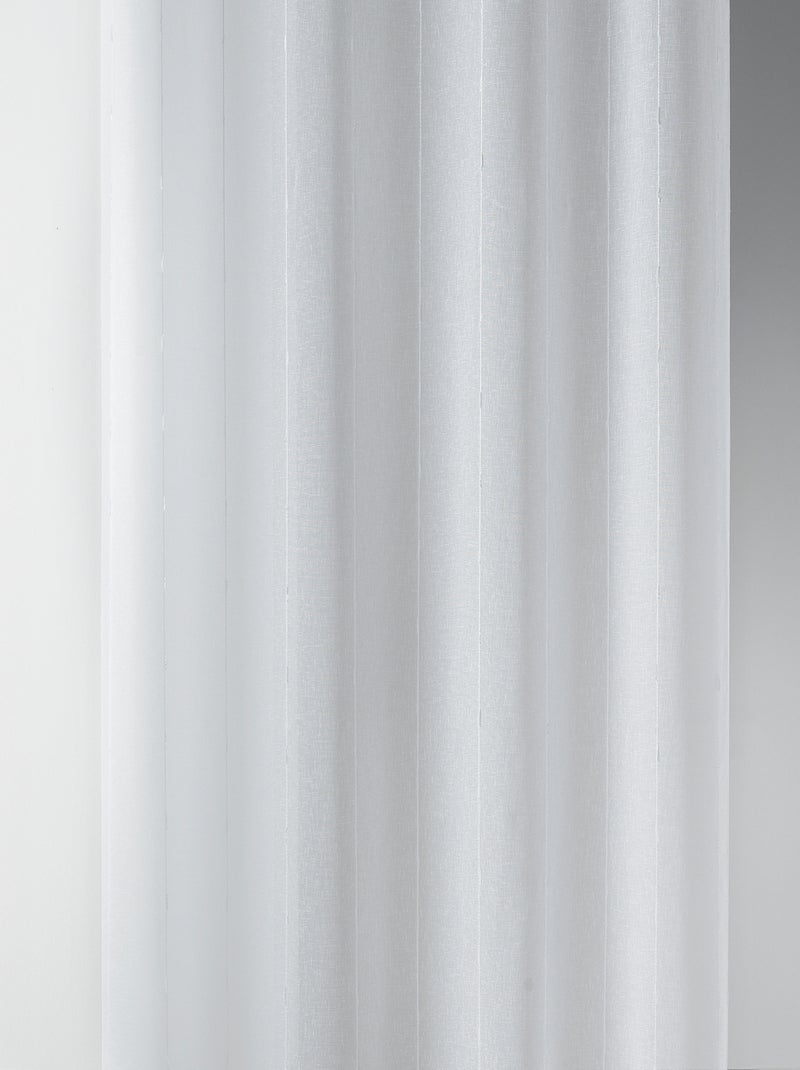 Finas rayas bordadas de gran anchura Blanco - Kiabi
