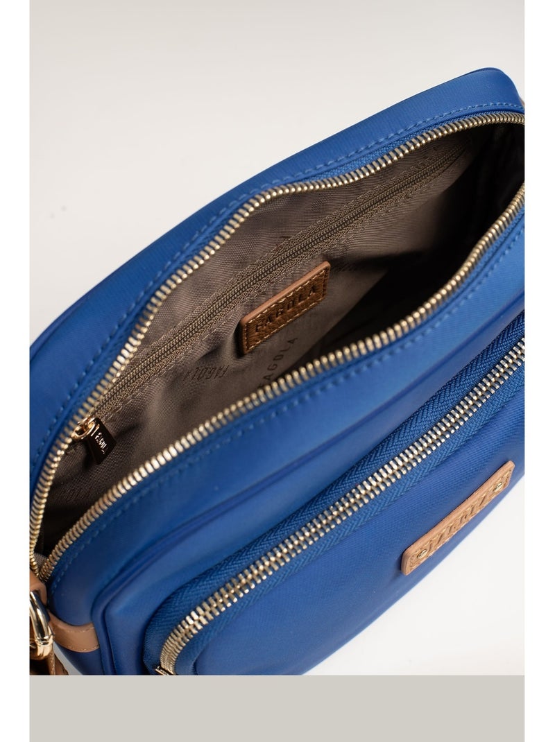 FIONA - Bolso bandolera - Material repelente al agua Blanco Azul marino - Kiabi