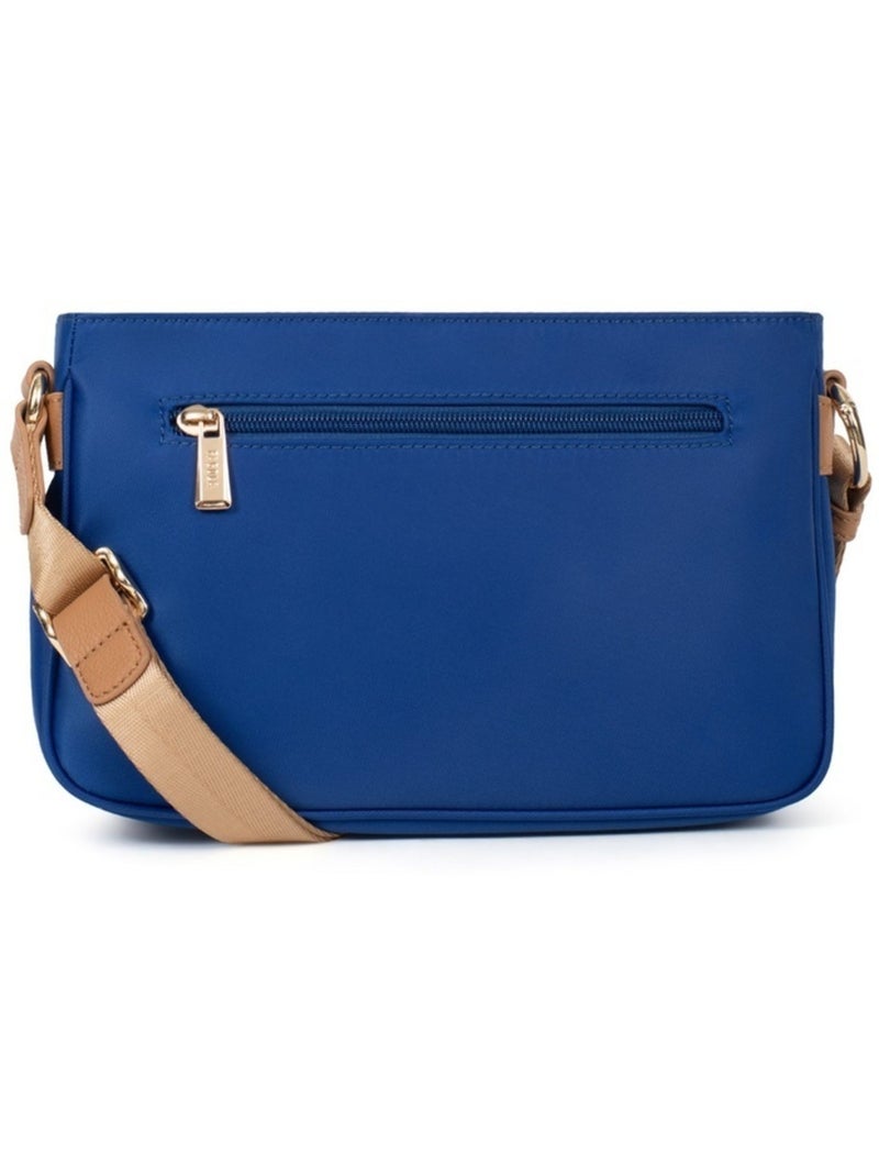FIONA - Bolso bandolera - Material repelente al agua Blanco Azul marino - Kiabi