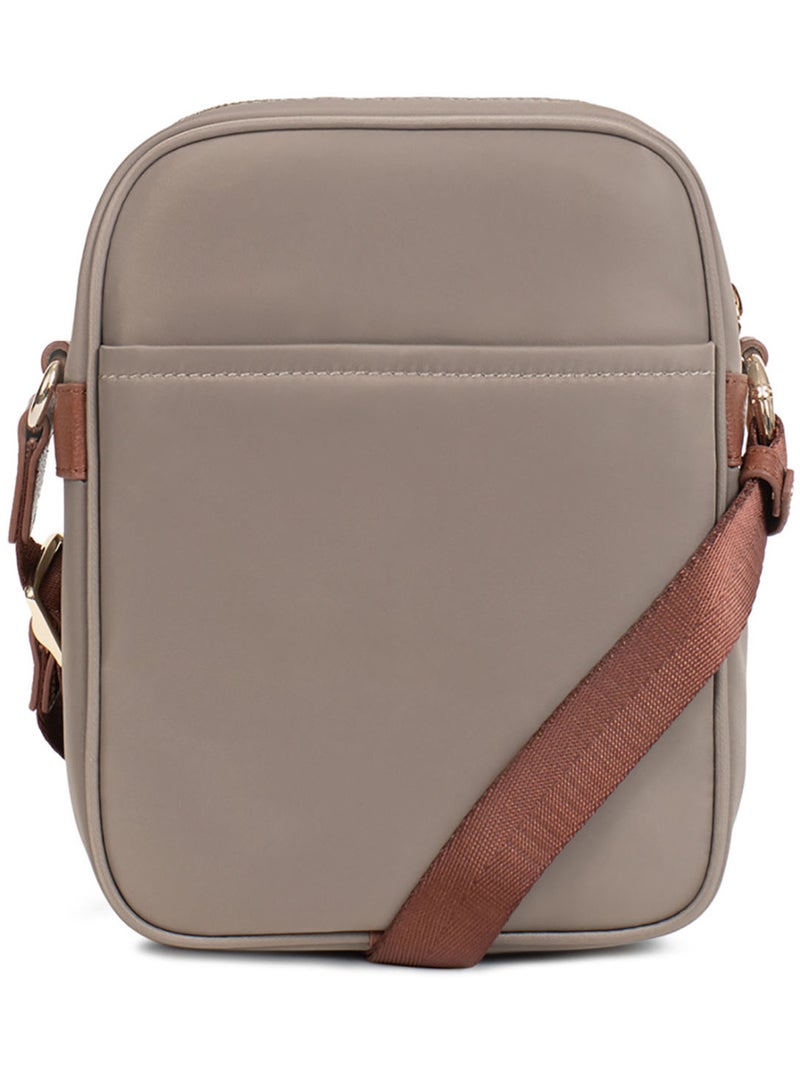 FIONA - Bolso bandolera - Material repelente al agua Marrón capuchino - Kiabi