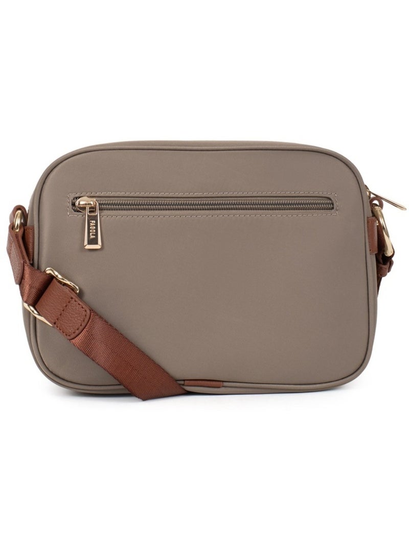 FIONA - Bolso bandolera - Material repelente al agua Marrón capuchino - Kiabi