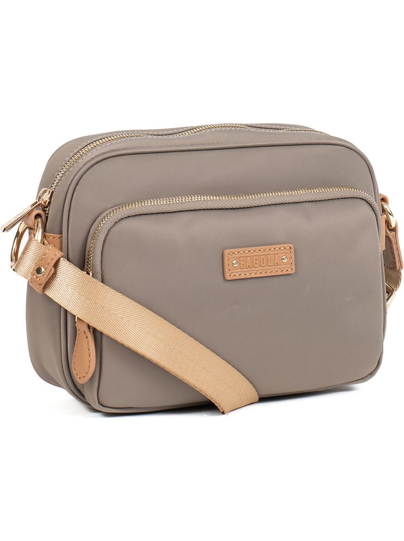 FIONA - Bolso bandolera - Material repelente al agua Marrón habano - Kiabi