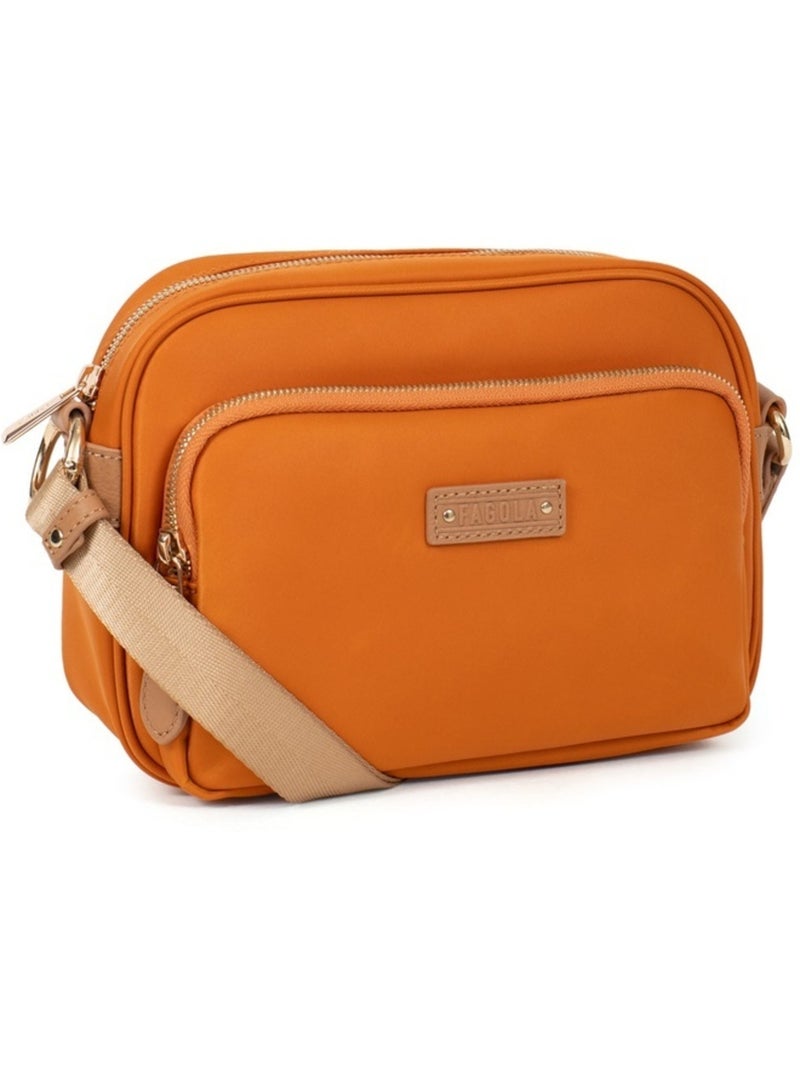FIONA - Bolso bandolera - Material repelente al agua Naranja - Kiabi