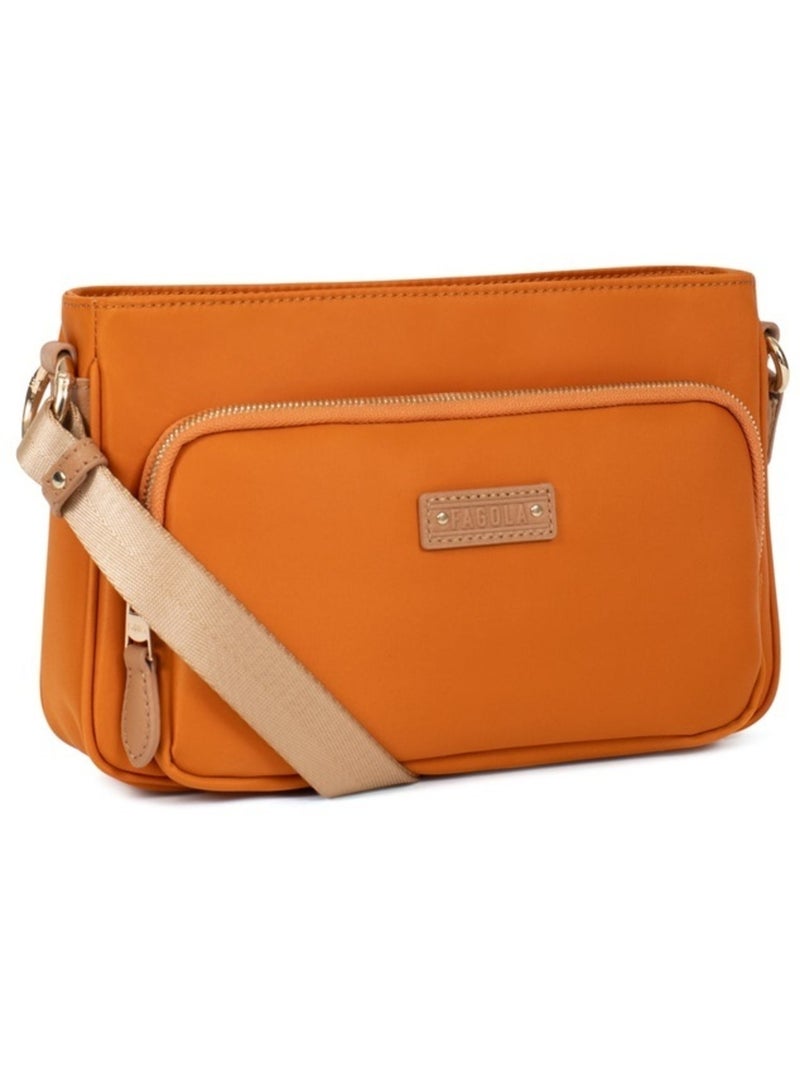 FIONA - Bolso bandolera - Material repelente al agua Naranja - Kiabi