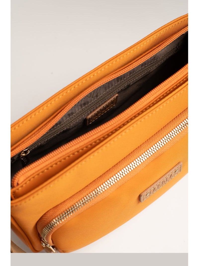 FIONA - Bolso bandolera - Material repelente al agua Naranja - Kiabi