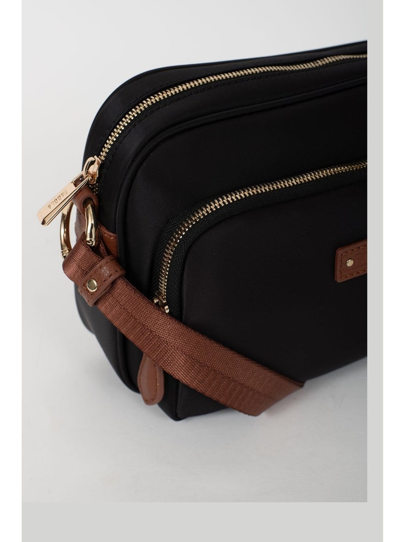 FIONA - Bolso bandolera - Material repelente al agua Negro Marrón - Kiabi