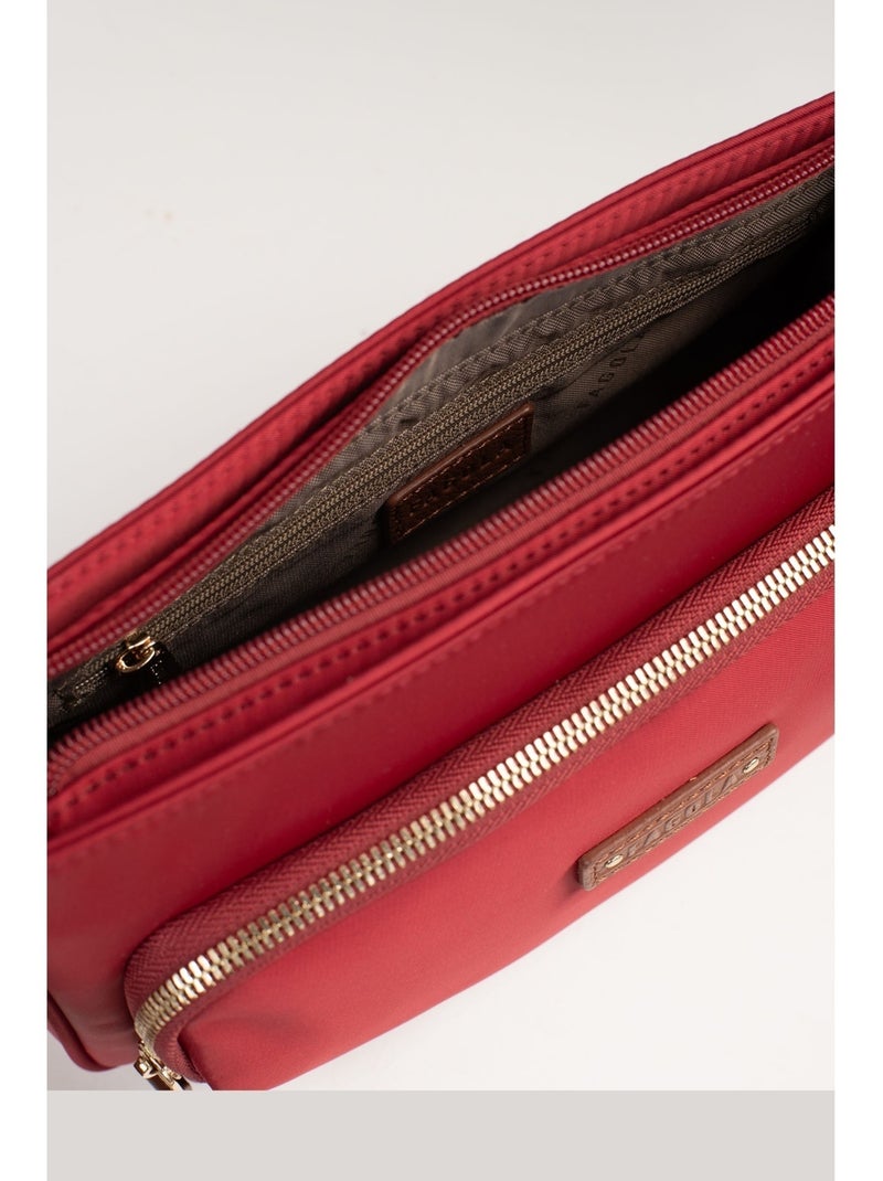 FIONA - Bolso bandolera - Material repelente al agua Rojo tomate - Kiabi