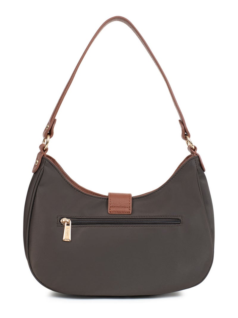FIONA - Bolso de hombro con 1 asa - Material repelente al agua Marrón tabaco - Kiabi