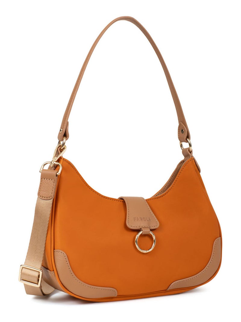 FIONA - Bolso de hombro con 1 asa - Material repelente al agua Naranja - Kiabi