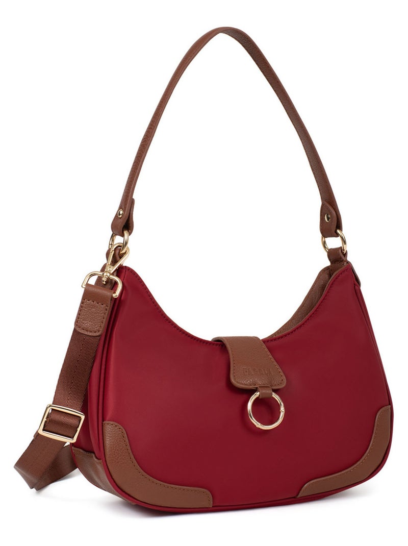 FIONA - Bolso de hombro con 1 asa - Material repelente al agua Rojo tomate - Kiabi