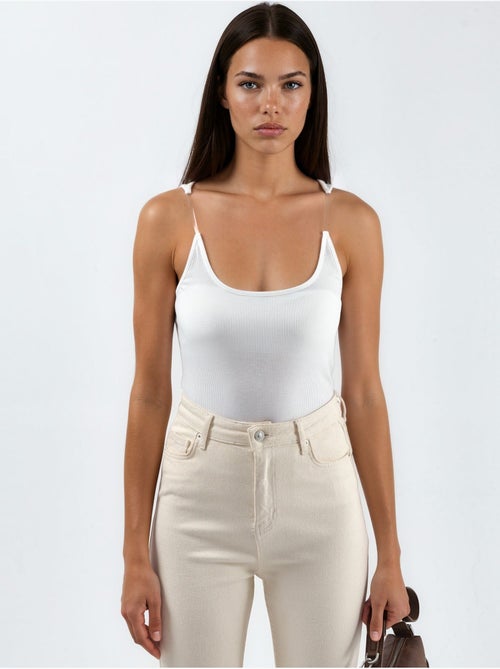 Fitted u collar knitted sleeveless tank top hiccup - Kiabi