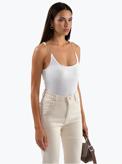 Fitted u collar knitted sleeveless tank top hiccup - Kiabi