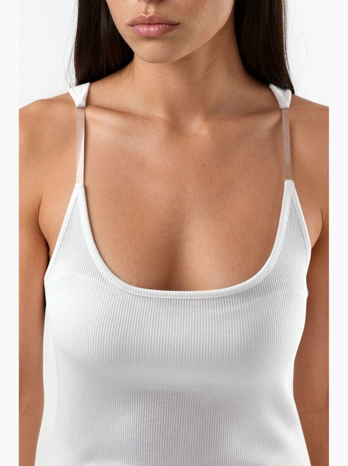 Fitted u collar knitted sleeveless tank top hiccup - Kiabi