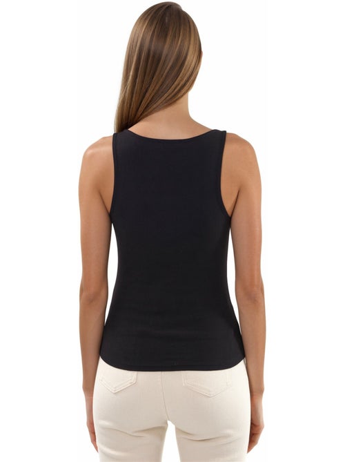 Fitted u collar knitted sleeveless tank top hiccup - Kiabi Fitted u collar knitted sleeveless tank top hiccup - Kiabi