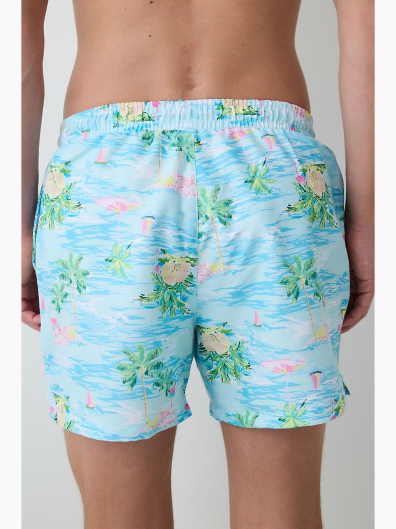 Flamingo bañador corto de hombre penti Azul cielo - Kiabi