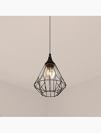 Flave suspensión de alambre metal negro d19cm