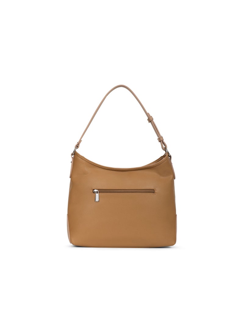 FLAVIA - Bolso de hombro con 1 asa Taupe - Kiabi