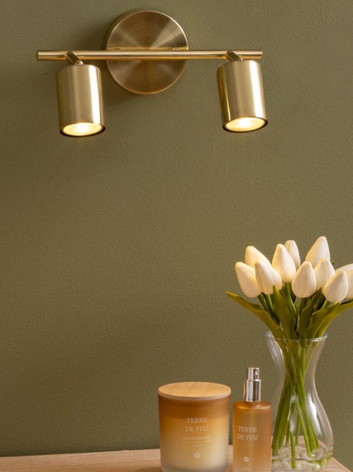 Foco mural doble orientable compatible con techo - Kiabi