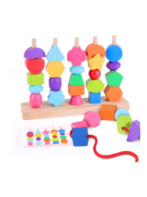 Formas de madera para apilar y clasificar - Juego educativo | SUPERBE BEBE - Kiabi Formas de madera para apilar y clasificar - Juego educativo | SUPERBE BEBE - Kiabi