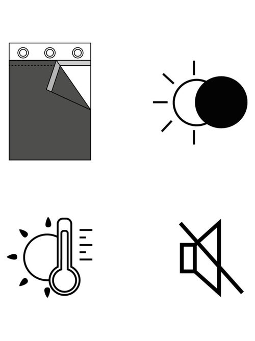 Forro de velcro 100% opaco y térmico - Kiabi