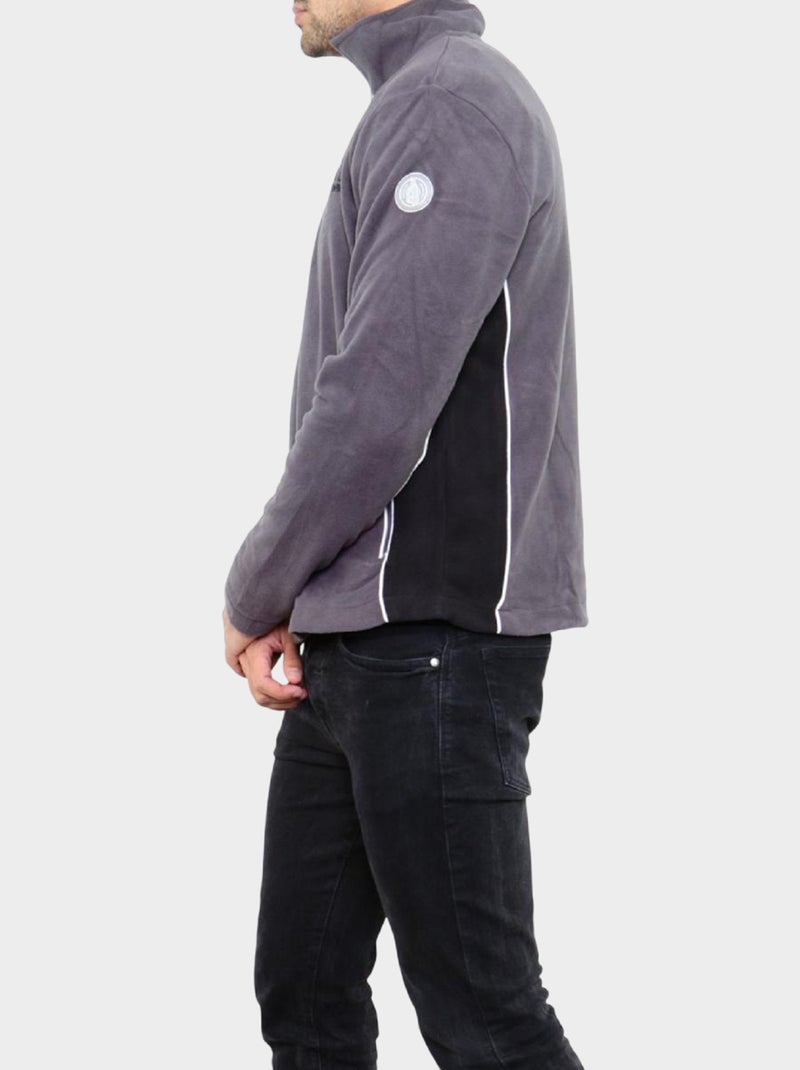 Forro polar con cremallera Gris - Kiabi