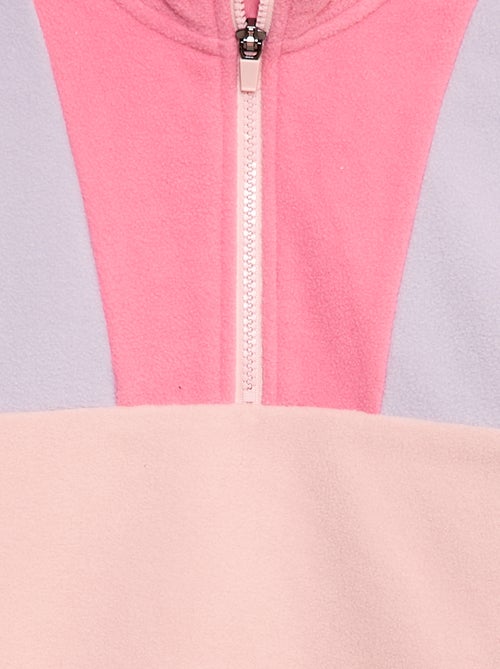 Forro polar con cuello camionero y ribete - Kiabi