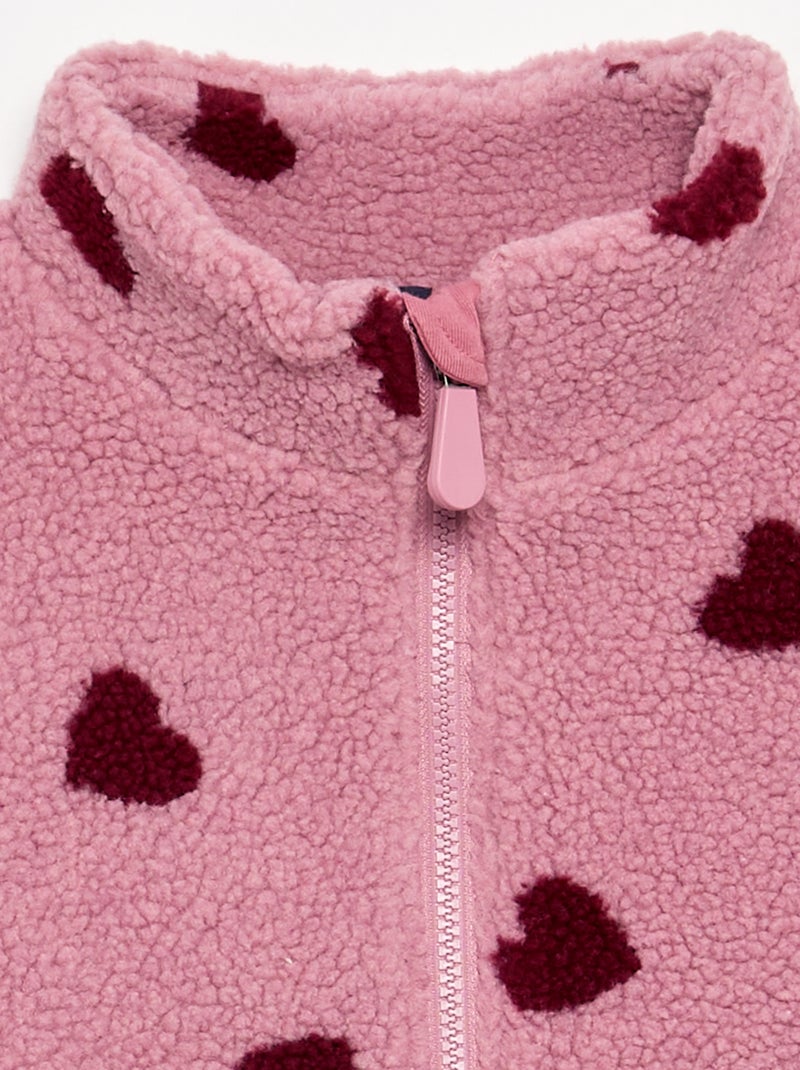 Forro polar estampado - colección fácil de poner Rosa - Kiabi