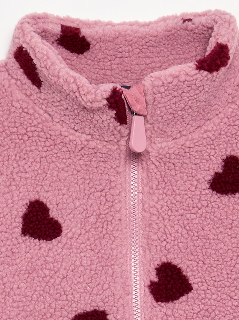 Forro polar estampado - colección fácil de poner Rosa - Kiabi