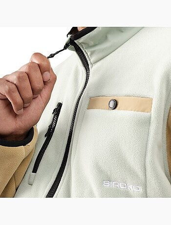 Forro polar media cremallera hombre hombre vinicunca olive