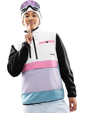 Forro polar media cremallera mujer mujer vinicunca-w