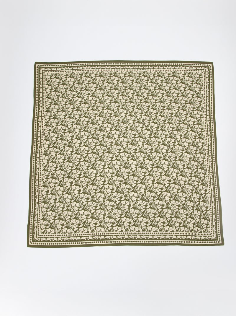 Foulard grande cuadrado - 100 x 100 cm Verde - Kiabi