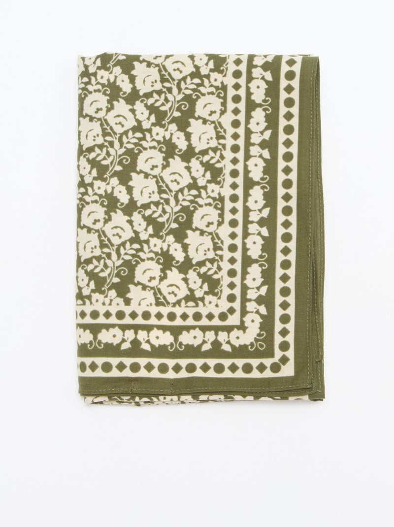 Foulard grande cuadrado - 100 x 100 cm Verde - Kiabi