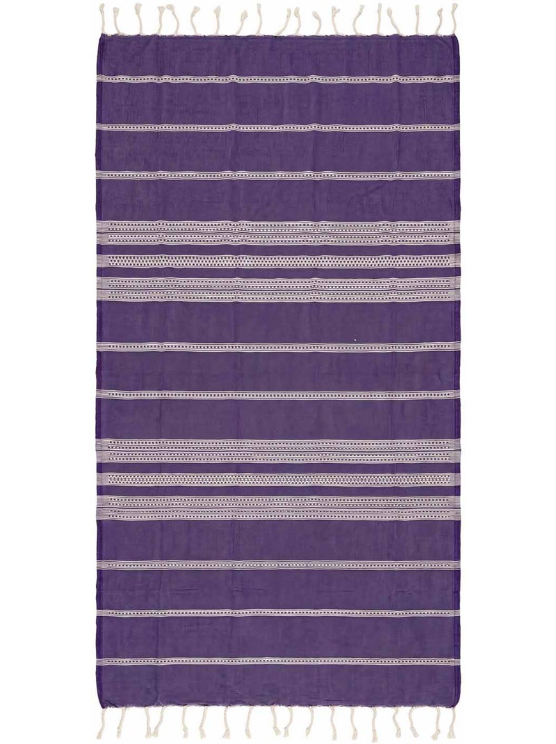 Fouta antiarena de algodón reciclado | Reva Violeta - Kiabi