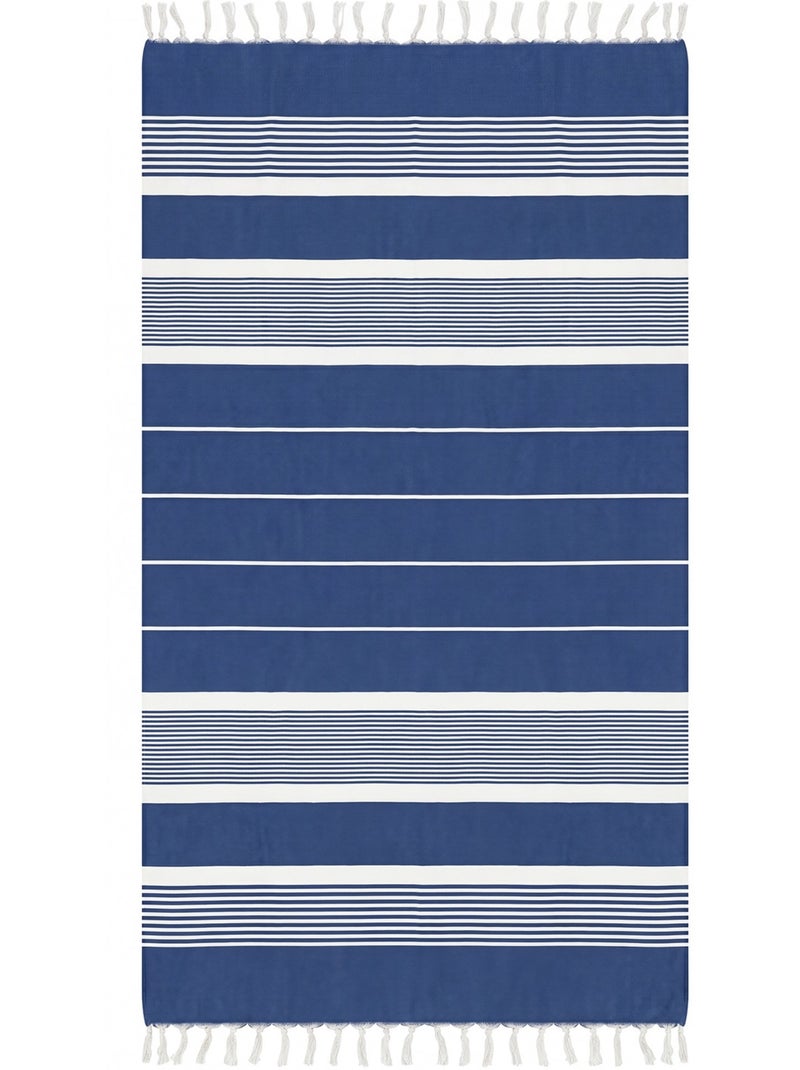 Fouta de algodón reciclado | Reva Azul caribe - Kiabi