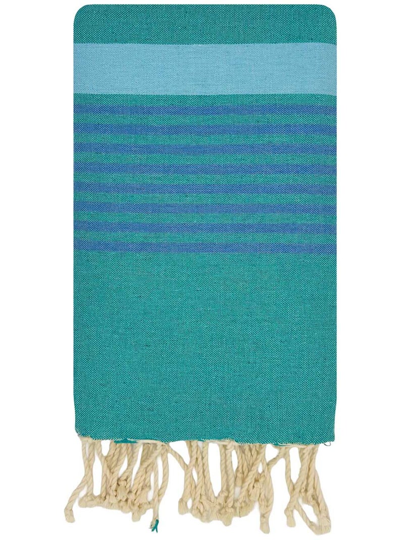 Fouta de algodón reciclado | Reva Azul turquesa - Kiabi
