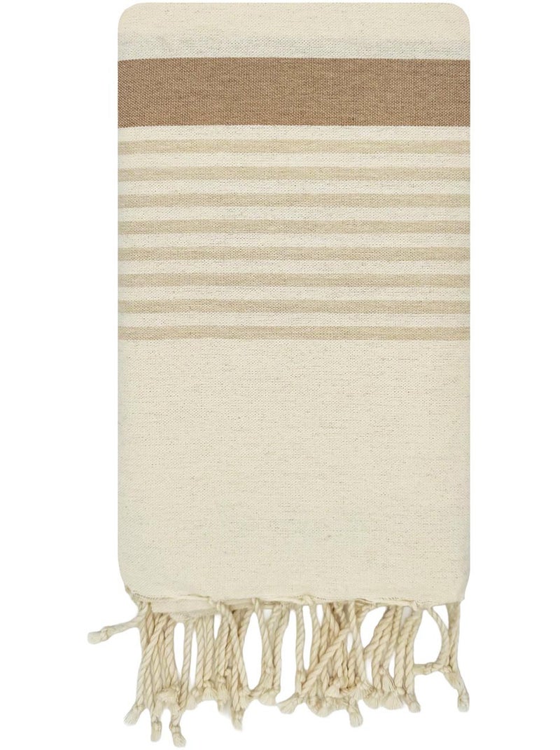 Fouta de algodón reciclado | Reva Beige - Kiabi