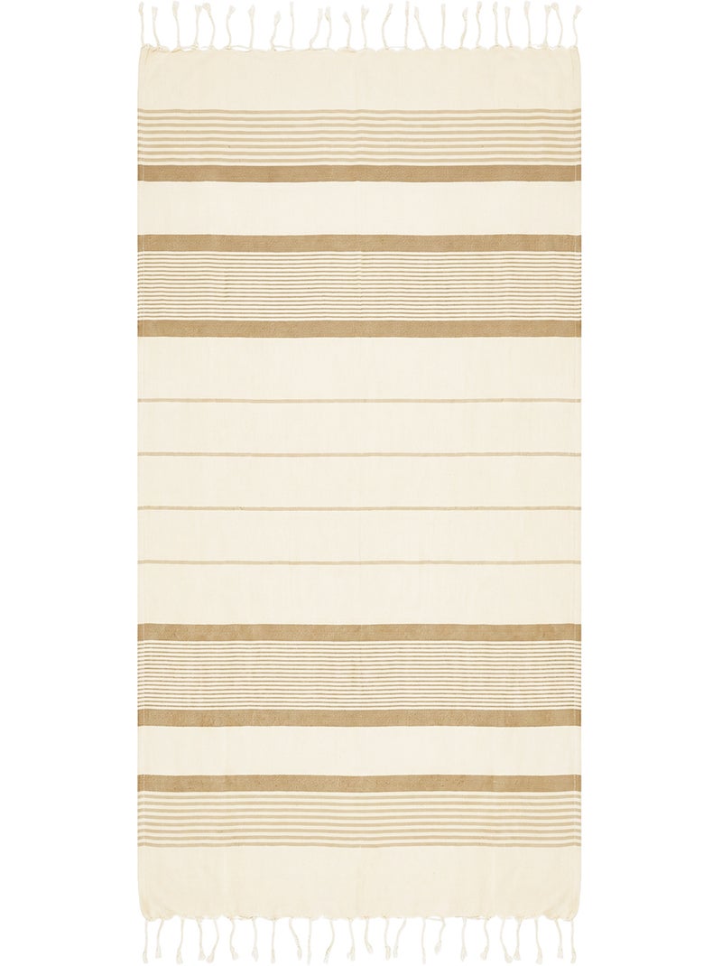 Fouta de algodón reciclado | Reva Beige - Kiabi