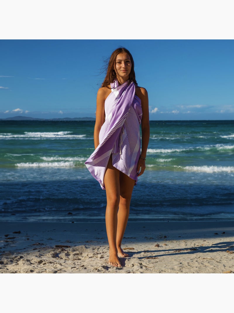 Fouta de algodón reciclado | Reva Malva chiaro - Kiabi