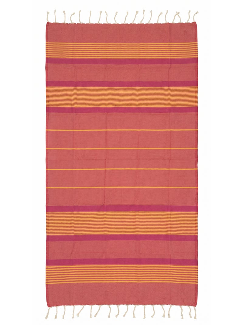 Fouta de algodón reciclado | Reva Naranja coral - Kiabi