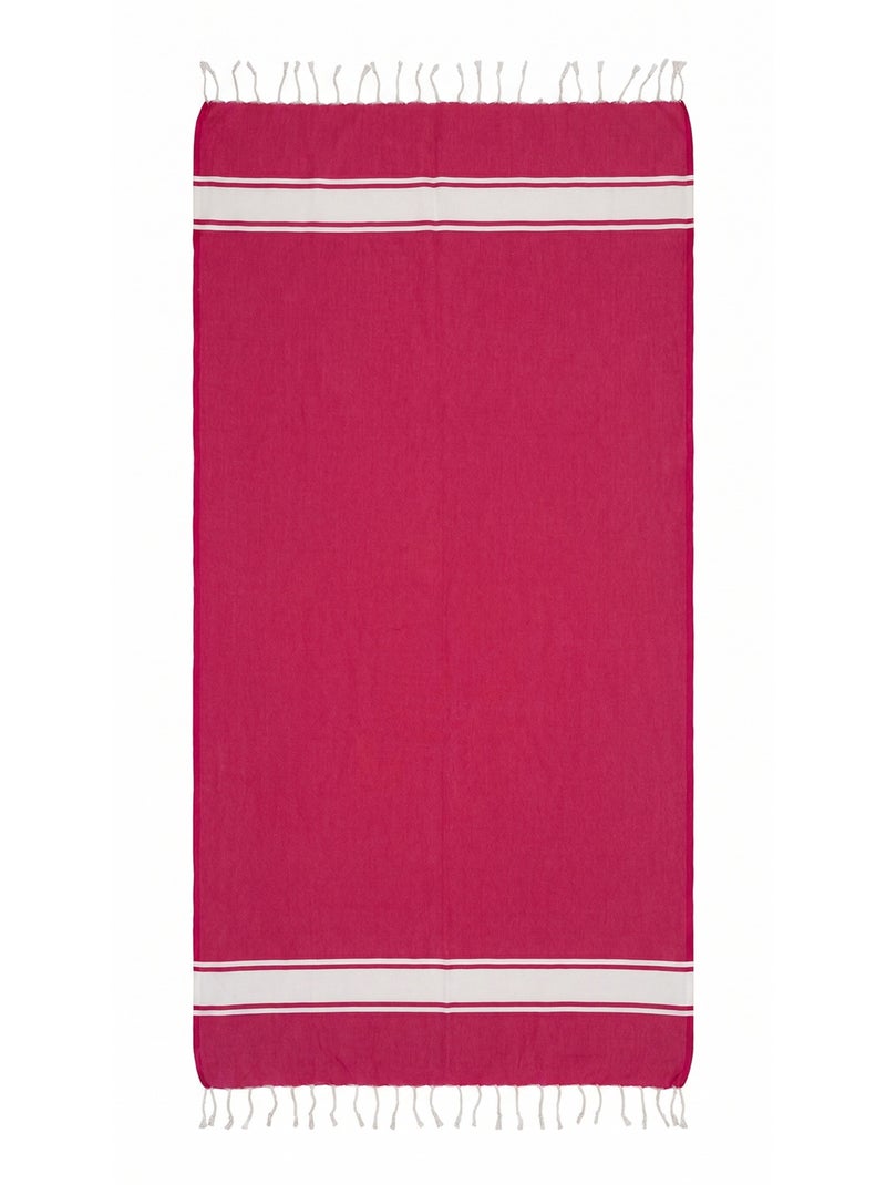 Fouta de algodón reciclado | Reva Rosa fucsia - Kiabi