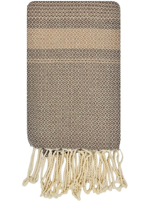 Fouta de lujo jacquard ojo de pájaro algodón reciclado | Reva - Kiabi