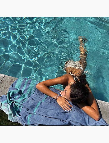 Fouta de playa jacquard en algodón reciclado | Reva