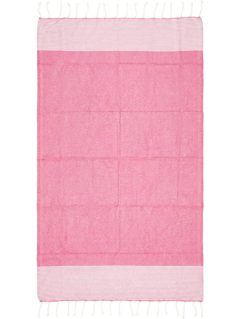 Fouta infantil toalla de playa algodón reciclado | Reva Rosa claro - Kiabi